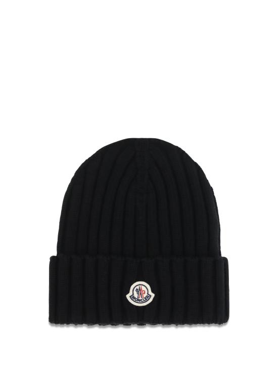 26FW 몽클레어 로고 울 비니 L20933B00036A9327 999 BLACK