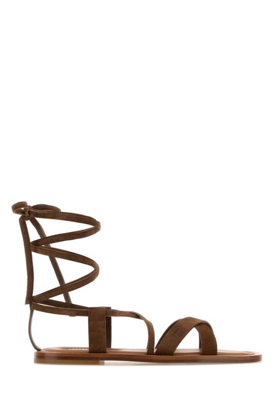 26FW 미우미우 스웨이드 샌들 5X708EF005054 F0324 Brown