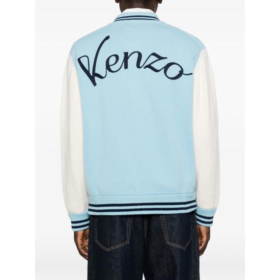 26FW 겐조 가디건 FG65CA8173FG 63 BLUE WHITE - KENZO