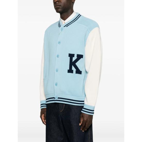 26FW 겐조 가디건 FG65CA8173FG 63 BLUE WHITE - KENZO