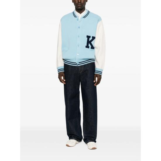 26FW 겐조 가디건 FG65CA8173FG 63 BLUE WHITE - KENZO