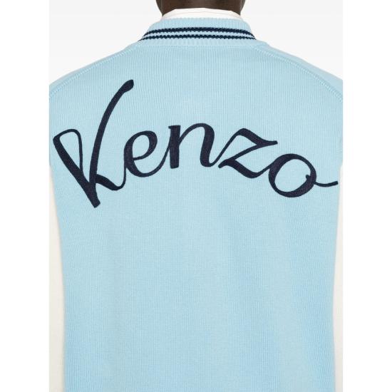 26FW 겐조 가디건 FG65CA8173FG 63 BLUE WHITE - KENZO