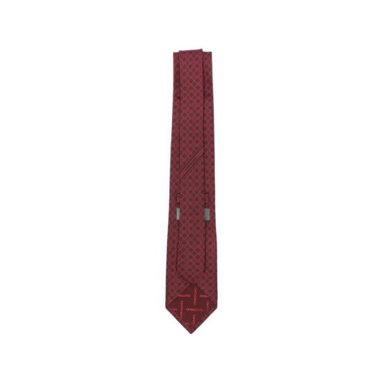 26FW 살바토레 페라가모 넥타이 351476 0797325 BORDE RED BLACK - SALVATORE FERRAGAMO