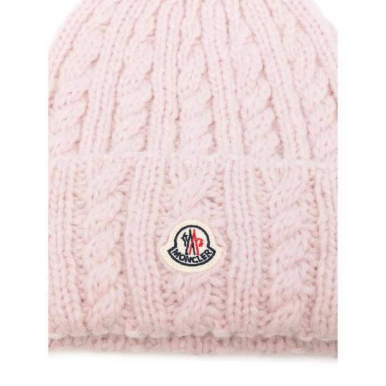 26FW 몽클레어 케이블 니트 울 비니 케이블 니트 울 비니 N0403 3B000 31 51A PINK - MONCLER