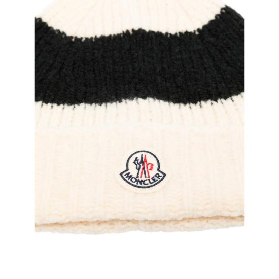 26FW 몽클레어 비니 M7773 3B000 68 P09 NEUTRALS BLACK - MONCLER