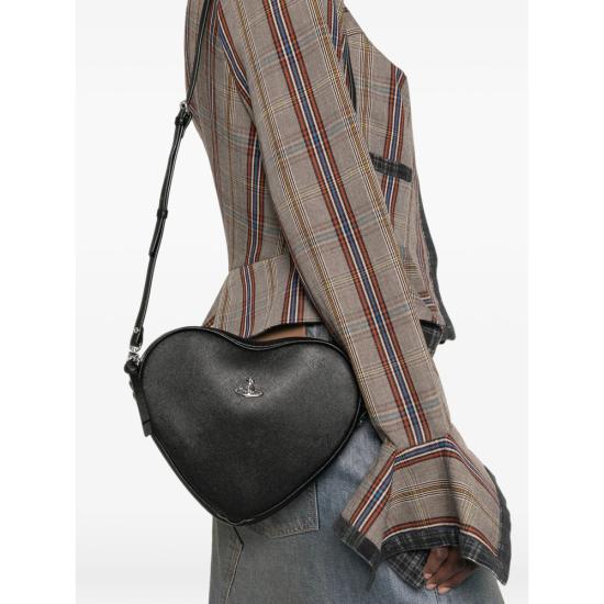 26FW 비비안웨스트우드 벨라 하트 크로스백 5801000OW S0021 N401 BLACK - VIVIENNE WESTWOOD
