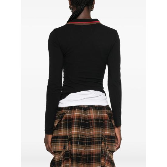 26FW 비비안웨스트우드 폴로 티셔츠 1H010007 J00AU N401 BLACK - VIVIENNE WESTWOOD