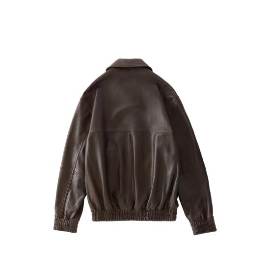 26FW 스튜디오 니콜슨 피스톤 레더 자켓 SNM 1115 PISTON BROWN - STUDIO NICHOLSON