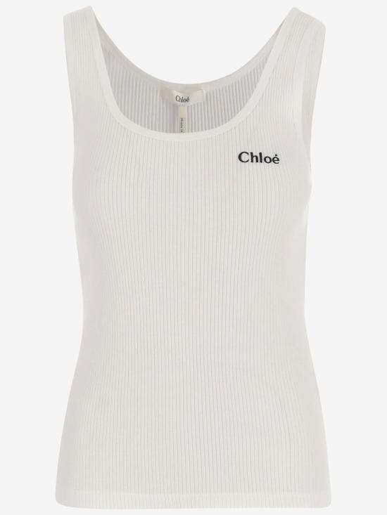 26SS 끌로에 민소매 티셔츠 CH25SJH12180 WHITE
