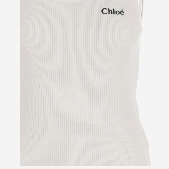 26SS 끌로에 민소매 티셔츠 CH25SJH12180 WHITE - CHLOE
