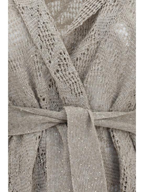 26SS 브루넬로 쿠치넬리 대즐링 워터 릴리 가디건 MDT771006 BEIGE - BRUNELLO CUCINELLI
