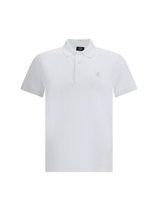 26SS 펜디 FF 메탈 피케 폴로 티셔츠 FY0985AUA5 WHITE - FENDI