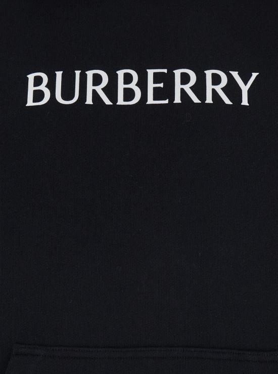 26SS 버버리 로고 코튼 후드 8118999 BLACK - BURBERRY