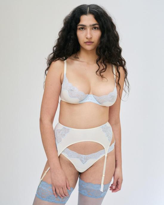  Fruity Booty 언더웨어 세트 프루티 부티 레이시 마이크로 레이스 언더와이어  아이보리/블루 - OTHER BRANDS