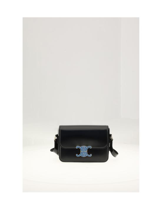 26FW 셀린느 틴 트리옹프 백 샤이니 카프스킨 188424K49 BLACK