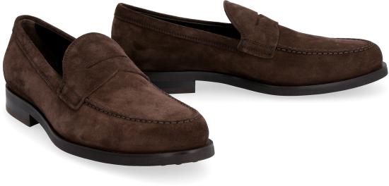  토즈 스탬프 모노그램 스웨이드 로퍼 XXM0ZF0Q920 BROWN - TODS