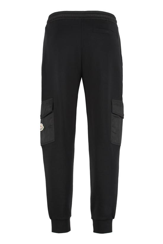 25FW 몽클레어 코튼 블렌드 조거 스웨트팬츠 K20918H00023 BLACK - MONCLER