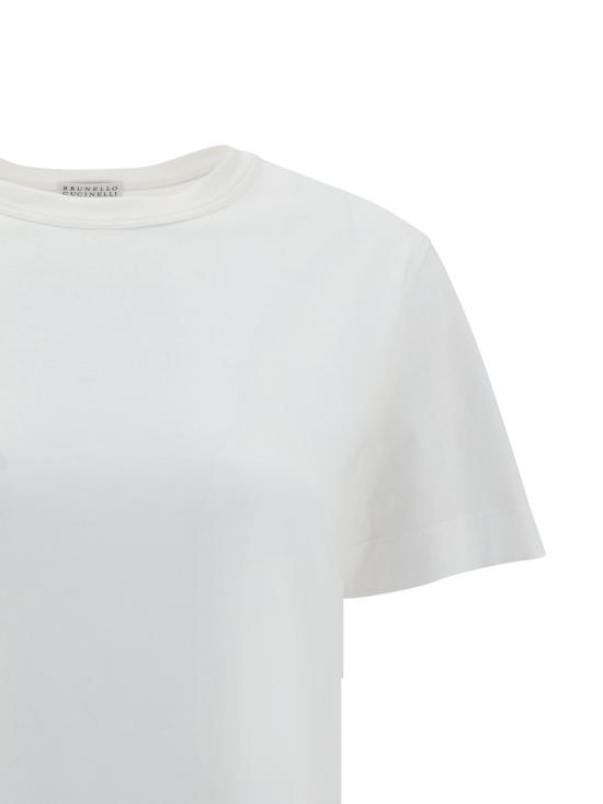 26FW 브루넬로 쿠치넬리 코튼 티셔츠 M0T81BI100 WHITE