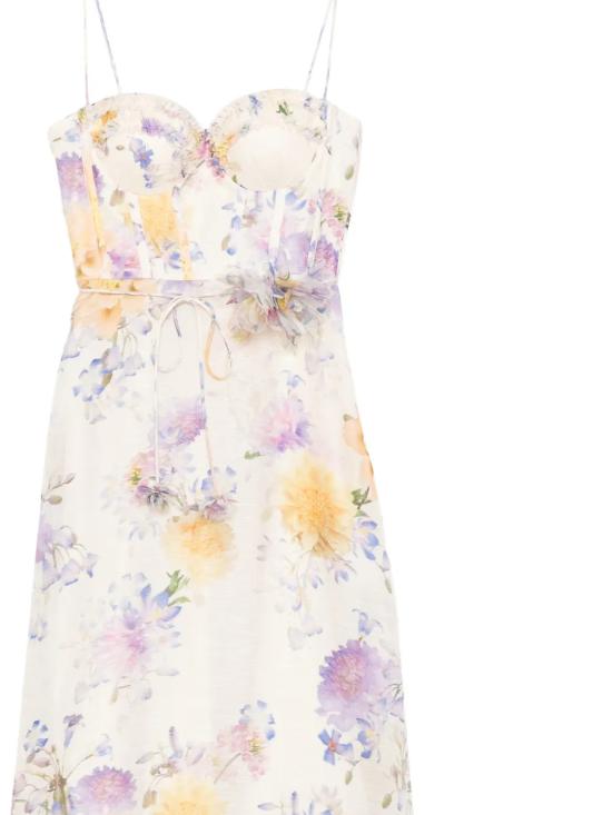 26SS 짐머만 미디 원피스 7568DS261 CRDA CREAM DAHLIA - ZIMMERMANN