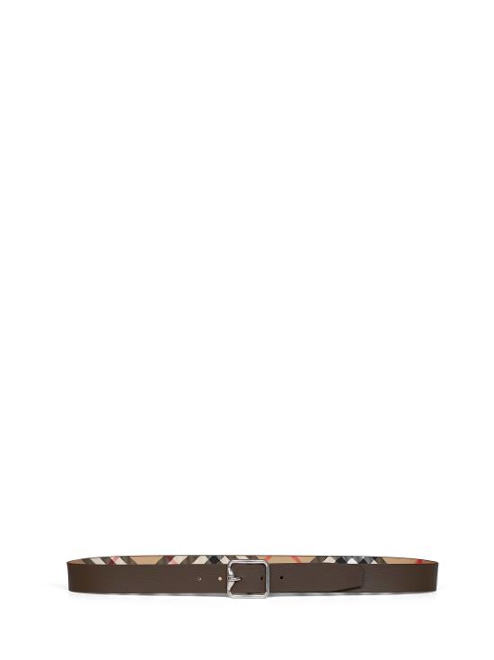 26FW 버버리 리버시블 B 버클 체크 레더 벨트 8092046 A2021 BEIGE - BURBERRY
