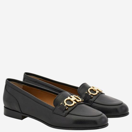 26FW 살바토레 페라가모 플랫 슈즈 01L663 BLACK - SALVATORE FERRAGAMO