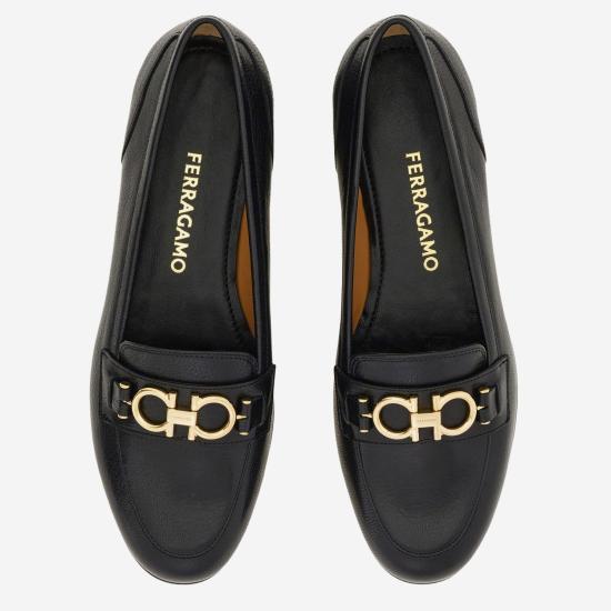 26FW 살바토레 페라가모 플랫 슈즈 01L663 BLACK - SALVATORE FERRAGAMO