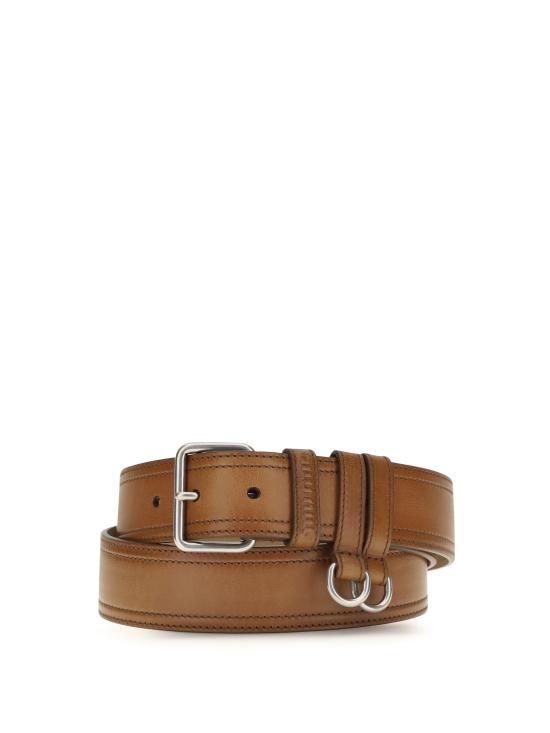 26FW 미우미우 더블 루프 버클 가죽 레귤러 벨트 5CC7312IER COGNAC