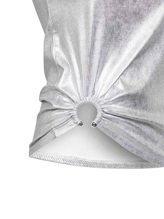 26SS 파코라반 민소매 티셔츠 26PJTE031CO0530P040 SILVER - PACO RABANNE