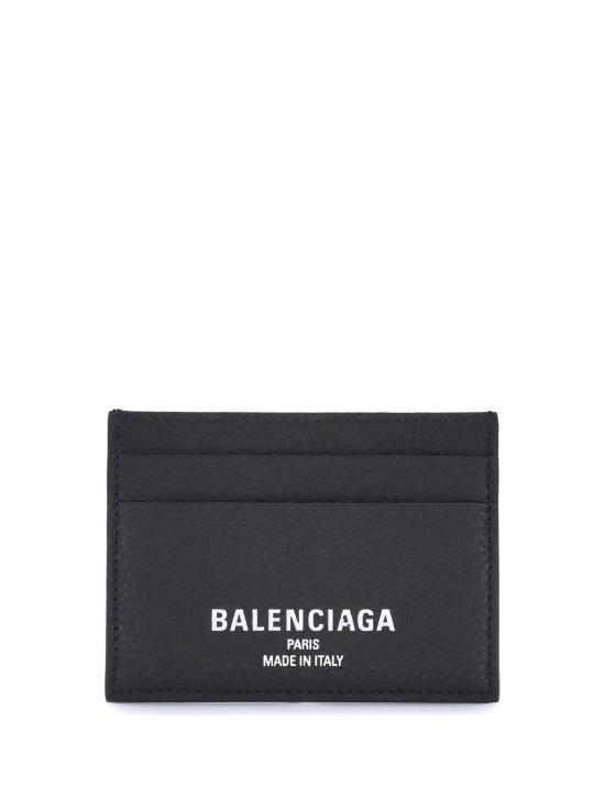 26FW 발렌시아가 로고 크레딧 카드 홀더 8066372ABV0 BLACK