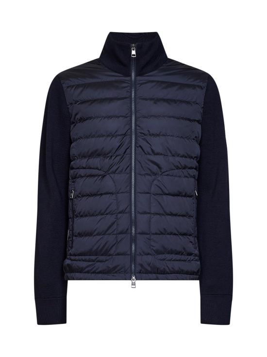 26FW 몽클레어 패딩 집업 울 가디건 L20919B50700A9341777 NAVY