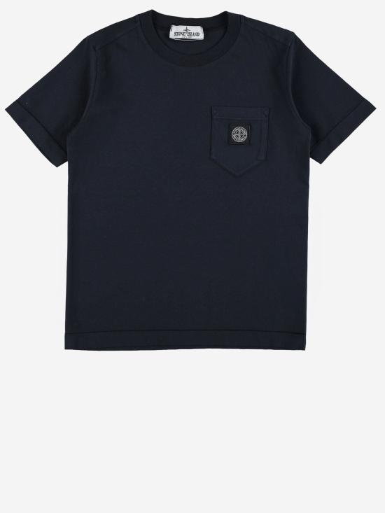 25FW 스톤 아일랜드 와펜 로고 롱슬리브 티셔츠 와펜 로고 롱슬리브 티셔츠 2100003 NAVY
