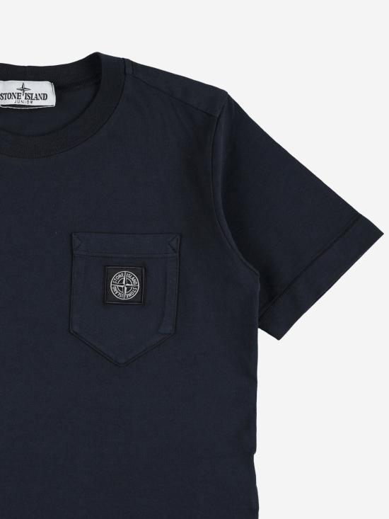 25FW 스톤 아일랜드 와펜 로고 롱슬리브 티셔츠 와펜 로고 롱슬리브 티셔츠 2100003 NAVY - STONE ISLAND