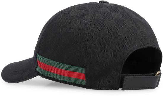  구찌 웹 디테일 GG 캔버스 베이스볼 캡 200035 BLACK - GUCCI