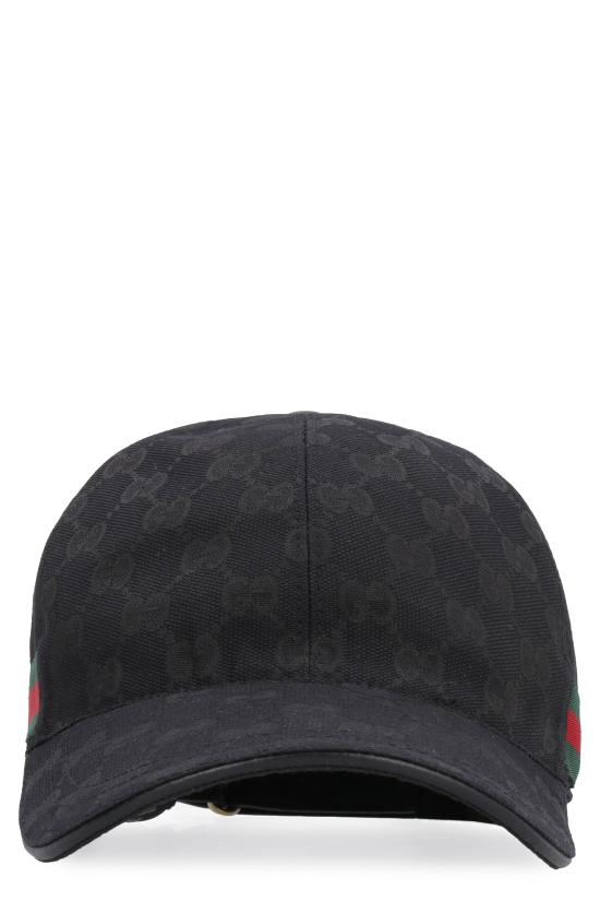  구찌 웹 디테일 GG 캔버스 베이스볼 캡 200035 BLACK