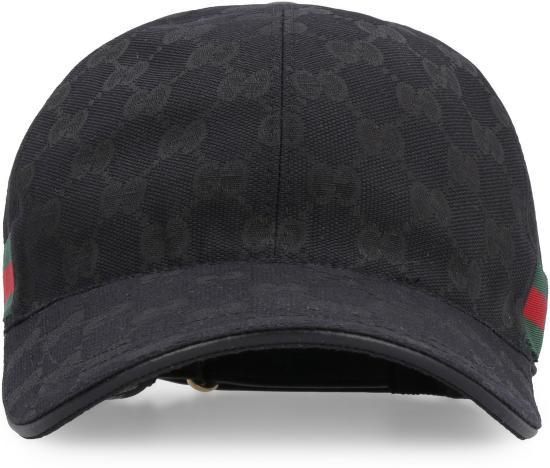  구찌 웹 디테일 GG 캔버스 베이스볼 캡 200035 BLACK - GUCCI