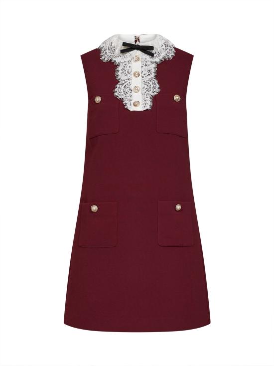 26FW 셀프 포트레이트 원피스 001SB BURGUNDY