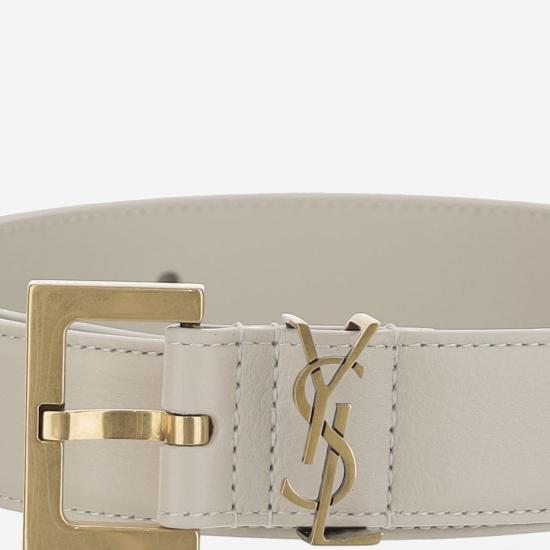 26SS 생로랑 벨트 634437 WHITE - SAINT LAURENT