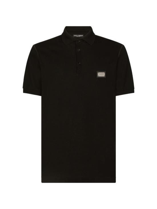 26FW 돌체앤가바나 로고 코튼 피케 폴로 셔츠 G8PL4T G7P1DN0000 Black