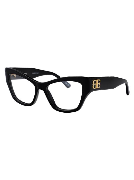  발렌시아가 캣아이 아세테이트 뿔테 안경 BB0362O BLACK - BALENCIAGA