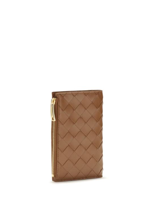 26FW 보테가베네타 인트레치아토 미디움 바이폴드 월렛 749940VCPP2 BROWN - BOTTEGA VENETA