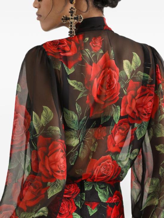 26FW 돌체앤가바나 셔츠 F5U60T IS134HN6EJ BLACK RED - DOLCE & GABBANA