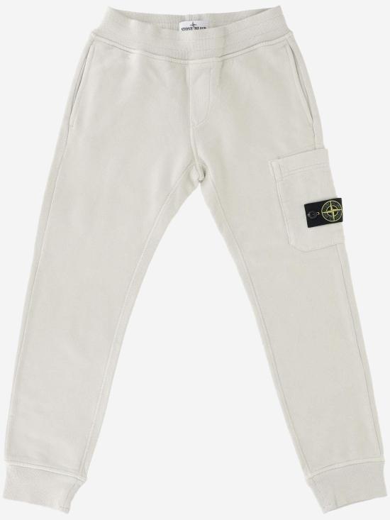  스톤 아일랜드 트레이닝/조거 팬츠 811661520 WHITE - STONE ISLAND