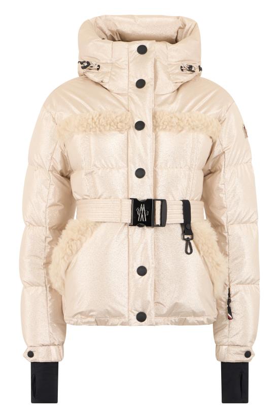 25FW 몽클레어 그레노블 메탈릭 시어링 자켓 K20981A00020 BEIGE