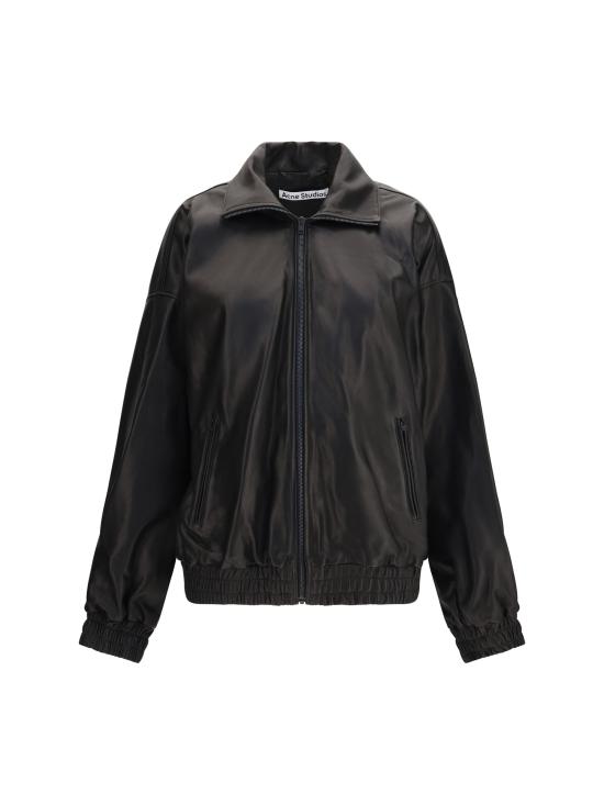 26FW 아크네 스튜디오 레더 블루종 재킷 A70238 BLACK