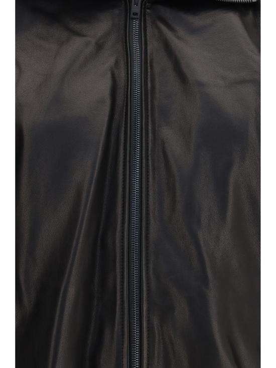 26FW 아크네 스튜디오 레더 블루종 재킷 A70238 BLACK - ACNE STUDIOS