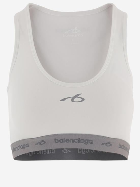 26FW 발렌시아가 로고 밴드 테크웨어 탑 A0023Q WHITE - BALENCIAGA