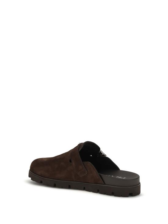 26FW 프라다 스웨이드 사보 뮬 슬리퍼 2S3003FG000054 BROWN - PRADA