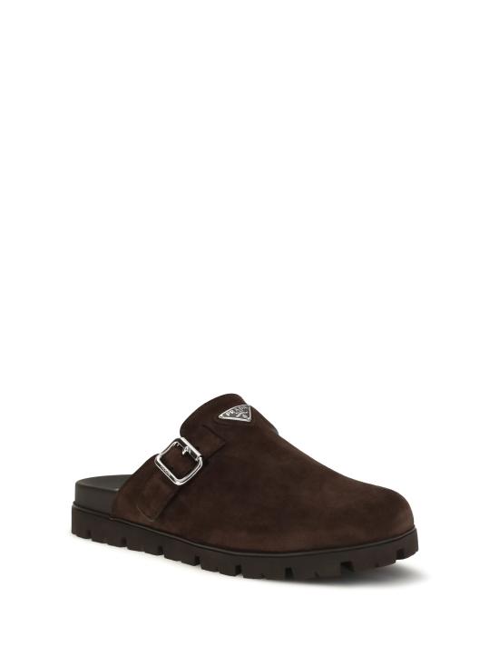 26FW 프라다 스웨이드 사보 뮬 슬리퍼 2S3003FG000054 BROWN