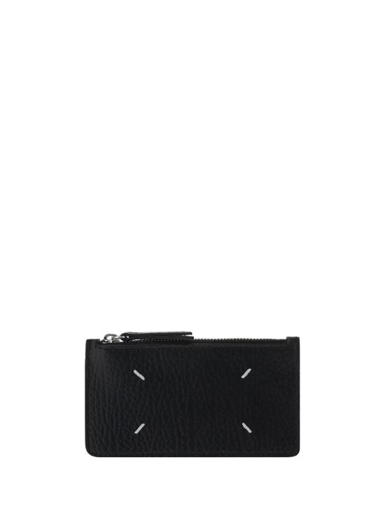 26FW 마르지엘라 스티치 레더 지퍼 카드 홀더 S56UI0143P4455 BLACK