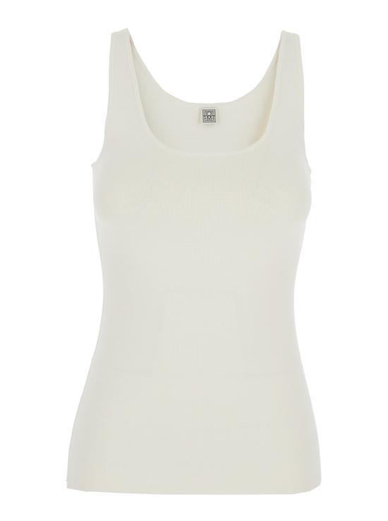 25FW 토템 민소매 티셔츠 252WRT0504YA0187 WHITE